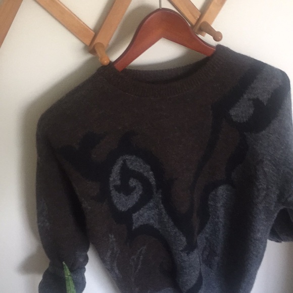 VINTAGE Graphic Cashmere Blend Sweater - Picture 3 of 8
